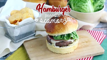 Cheeseburger con pancetta e cipolla