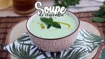 Soupe froide de concombre et menthe