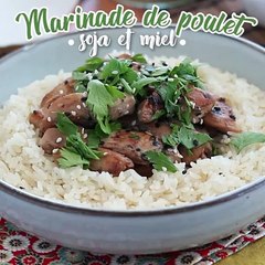 Poulet mariné sauce soja et miel