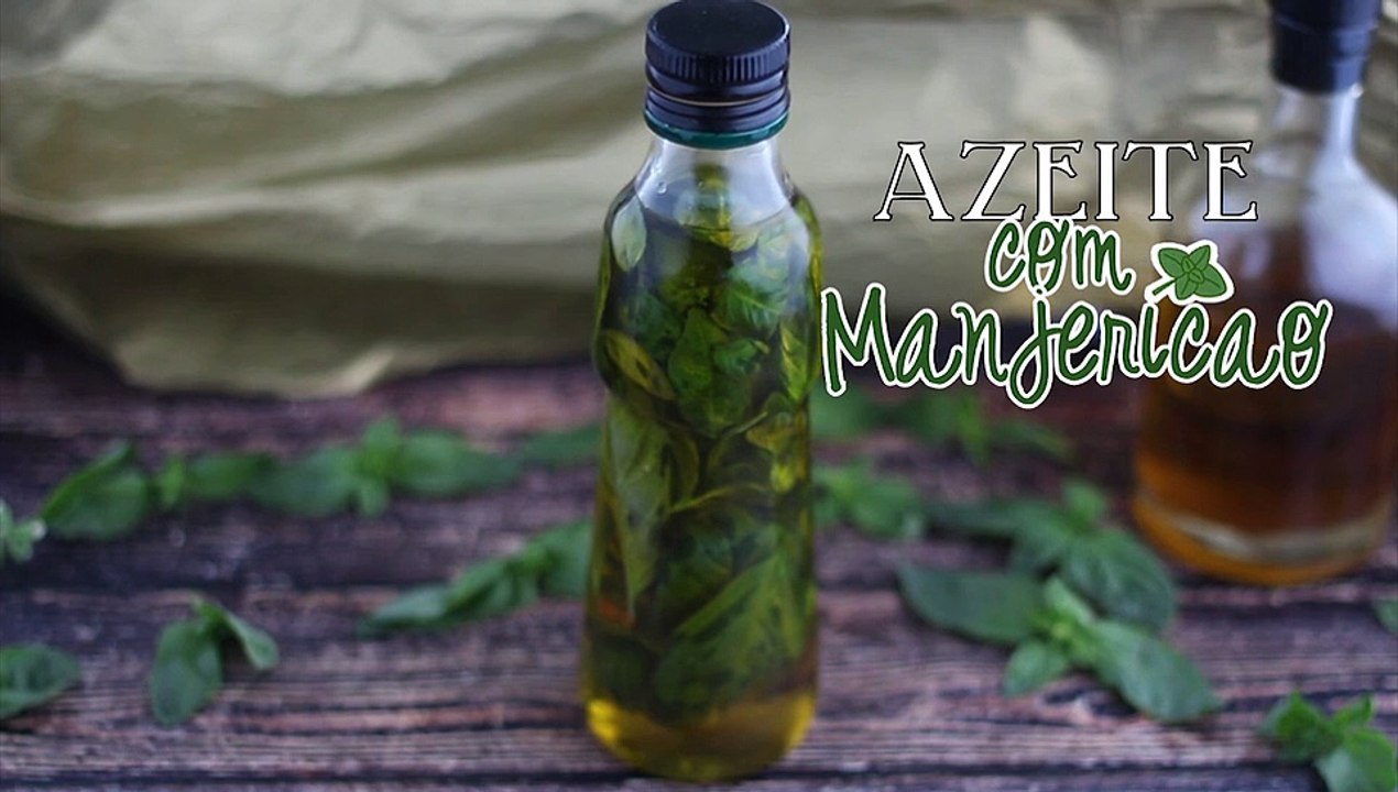 Azeite aromatizado (com manjericão)