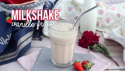 Milkshake à la fraise et à la vanille