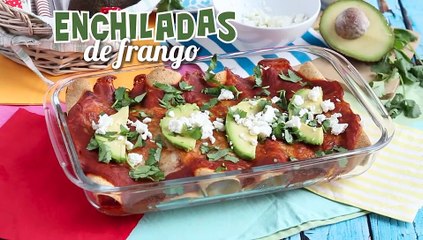 Enchiladas de frango com molho chili