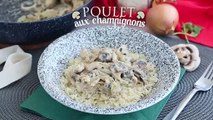 Poulet à la crème et aux champignons