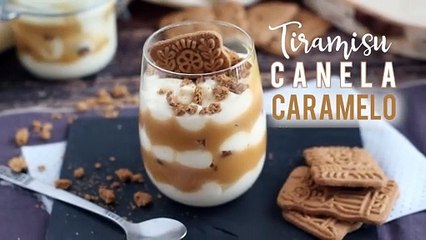 Tiramisu de canela com caramelo salgado