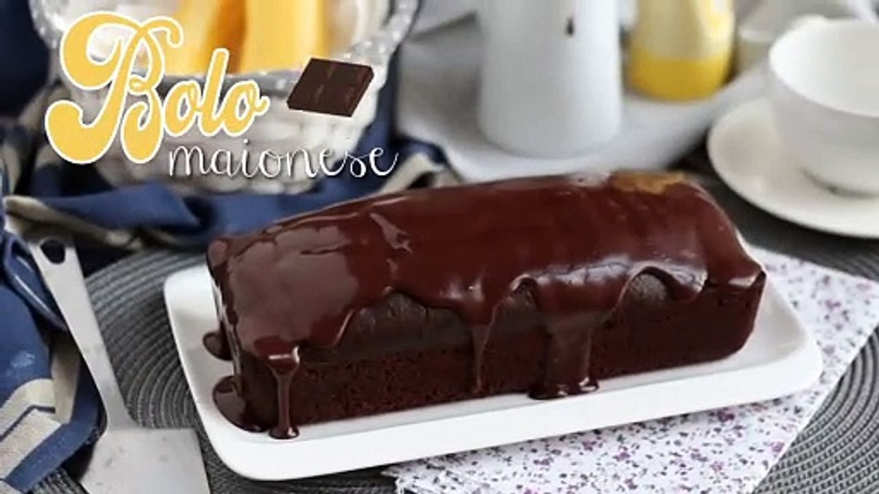 Bolo de chocolate feito com maionese