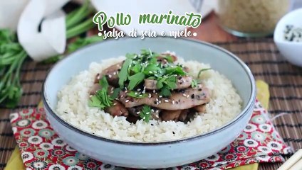 Pollo marinato con salsa di soia e miele