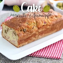 Cake salato: prosciutto cotto, emmental e olive verdi