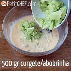 Pudim de curgete (abobrinha) e pesto