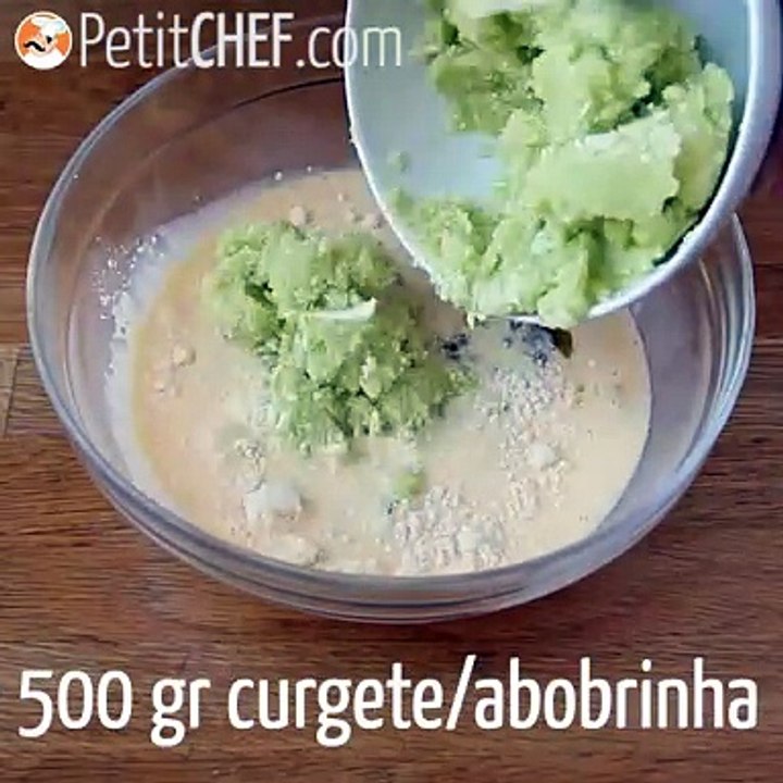 Pudim de curgete (abobrinha) e pesto