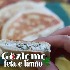 Pão turco recheado na frigideira, o gözleme