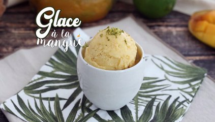 Glace à la mangue sans sorbetière