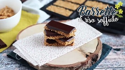 Barrette di riso soffiato e cioccolato