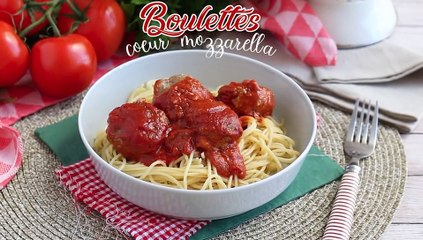 Boulettes de viande cœur mozzarella