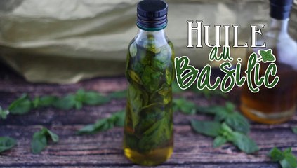 Huile au basilic maison