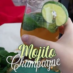 Mojito royal au champagne