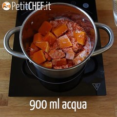 Zuppa di lenticchie corallo e zucca