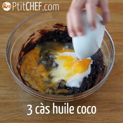 Fondant avocat chocolat sans beurre - sans lactose