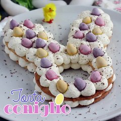 Torta coniglietto con ovetti di cioccolato