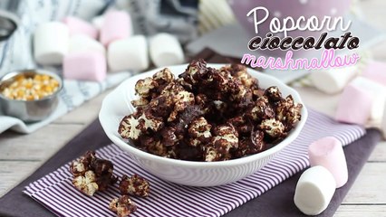 Popcorn con cioccolato e marshmallows