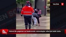 Yalova’da vatandaşlar elleriyle balık tuttu