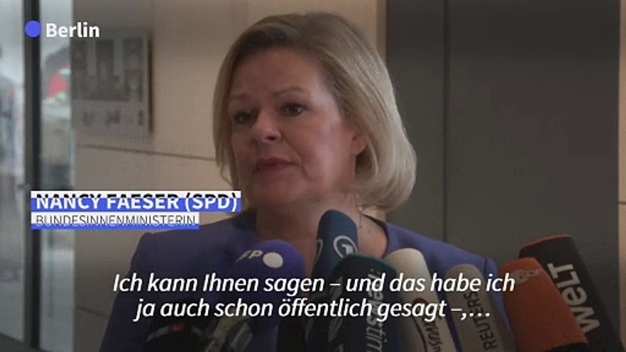 Faeser sieht "höhere Gefährdung" durch Islamisten in Deutschland als sonst