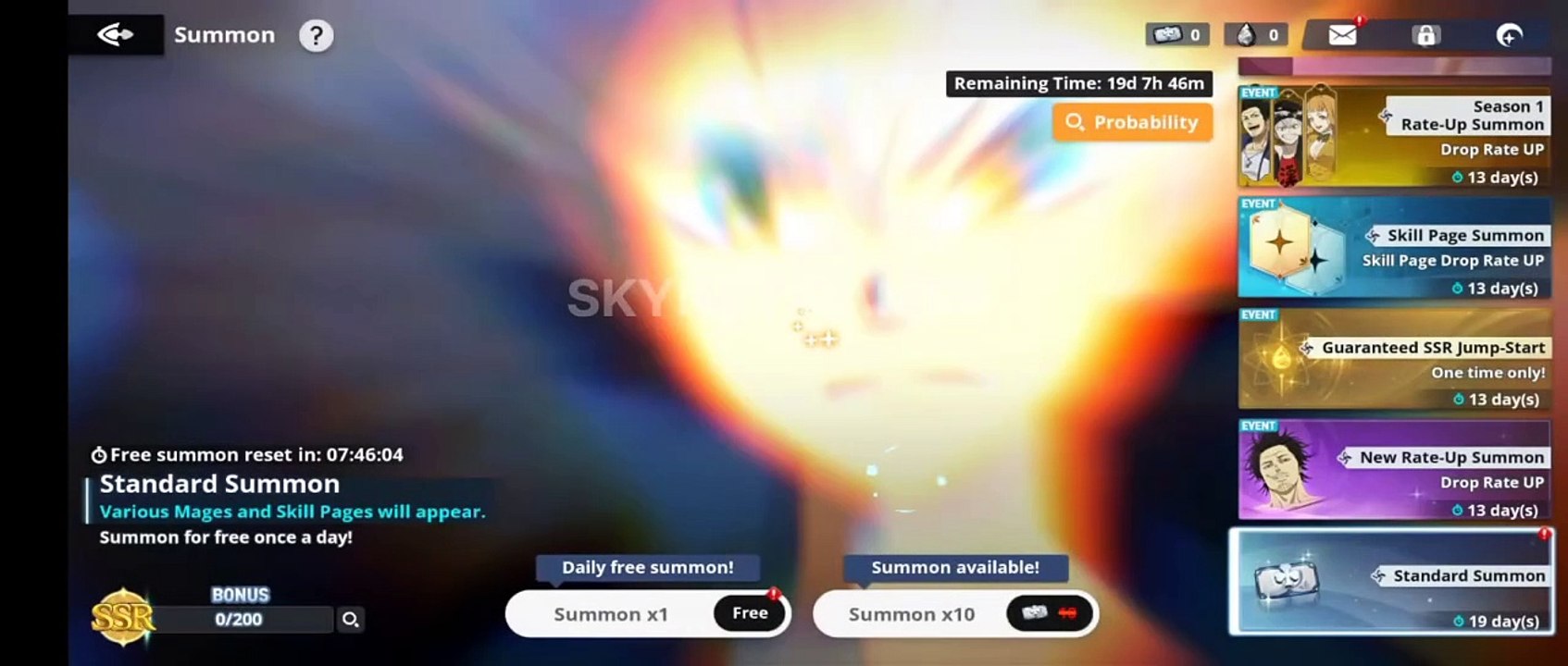Black Clover M Anime Game Rise of Wizard King 1st Summon of New Best SSR Rank Characters