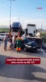 Cegonha desgovernada causa acidente em Piçarras
