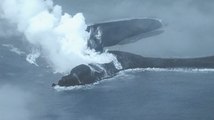 Actividades volcánicas en la isla de Niijima, en Japón