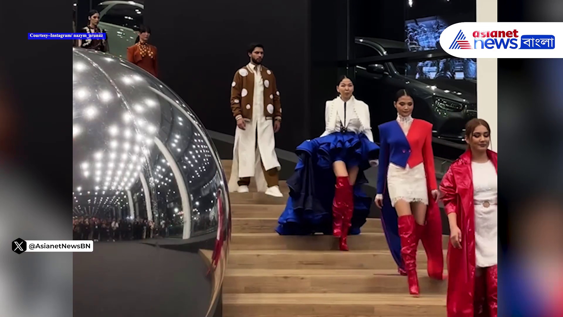 Viral Video: উঁচু হিল দেওয়া জুতো পড়ে র‍্যাম্পে হাঁটতে নেমেই মহা বিপদে, দেখুন ভিডিও