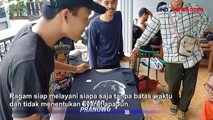 Buka Posko, Relawan Ganjar-Mahfud Sablon Kaos Gratis di Purworejo