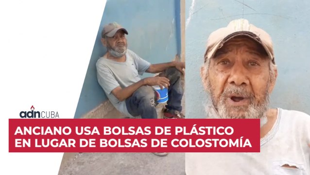 Anciano usa bolsas de plástico en lugar de bolsas de colostomía