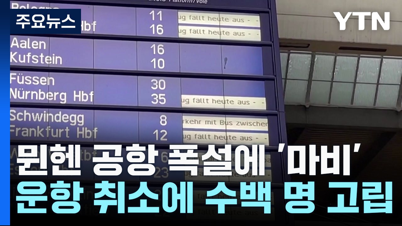 독일 뮌헨 공항 폭설에 마비...유럽 중부 교통대란·정전 / YTN