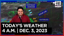 Today's Weather, 4 A.M. | Dec. 3, 2023