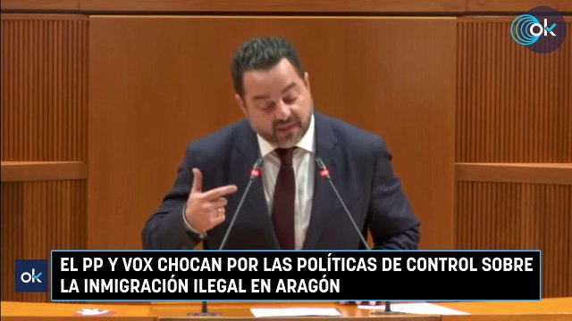 El PP y Vox chocan por las políticas de control sobre la inmigración ilegal en Aragón