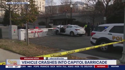 Car smashes into Capitol barrier ahead of Santos expulsion debate