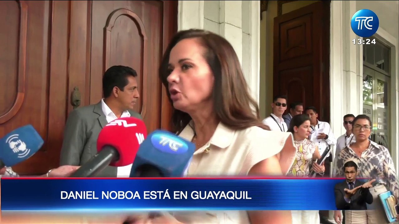 Presidente Noboa llega a Guayaquil para revisar el tema del "quinto puente"