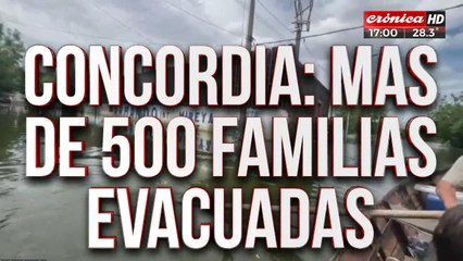 Concordia: más de 500 familias evacuadas