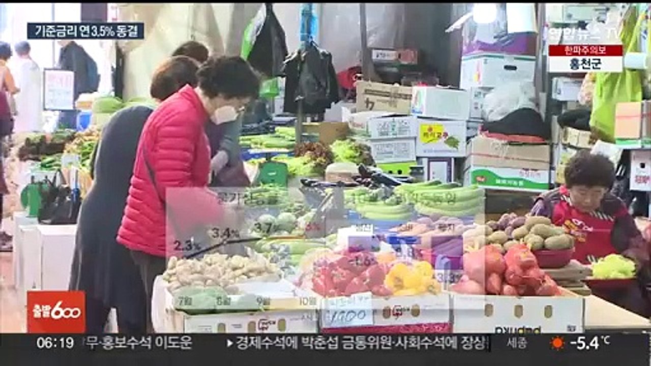 한은 기준금리 연 3.5% 또 동결…"6개월 이상 긴축 기조"