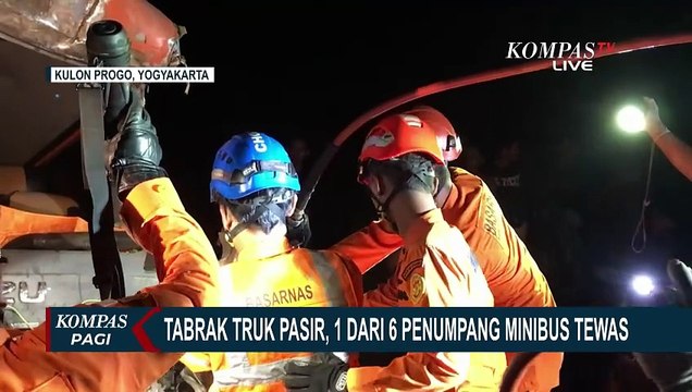 Akibat Jalan Gelap Minibus Tabrak Truk Pasir di Kulon Progo, Satu Penumpang Tewas!