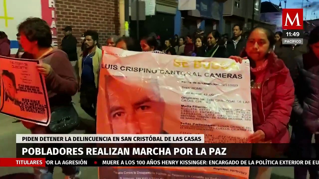 Pobladores realizan marchan por la paz en San Cristóbal de las Casas ...