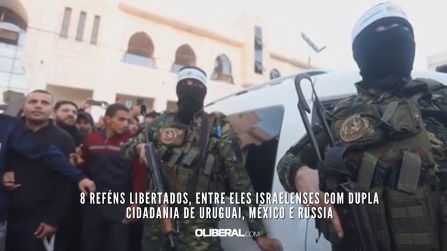 8 reféns libertados, entre eles israelenses com dupla cidadania de Uruguai, México e Rússia