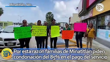 Por esta razón familias de Minatitlán piden condonación del 85% en el pago del servicio