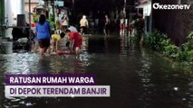 Kali Jantung Meluap, Ratusan Rumah Warga di Depok Terendam Banjir