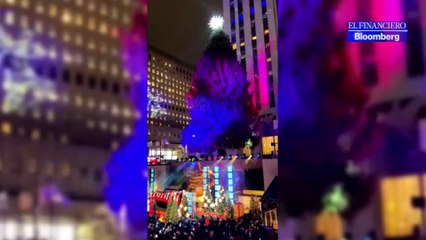 Encienden el árbol del Rockefeller Center