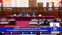 Patricia Benavides: fiscal de la Nación no asistió al Congreso y pidió reprogramación