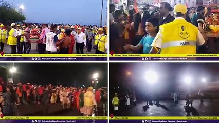 Crowd Management by AADM volunteers _ Anant Chaturdashi Ganpati Visarjan Seva 2023 _ Aniruddha Bapu