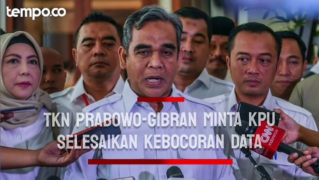TKN Prabowo-Gibran Minta KPU Segera Selesaikan Masalah Kebocoran Data