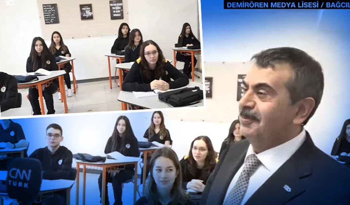 Bakan Tekin Demirören Medya ve Teknoloji Mesleki ve Teknik Anadolu Lisesi'nde... 'Mesleki eğitimi küçük yaştan sevdirmeye çalışıyoruz'