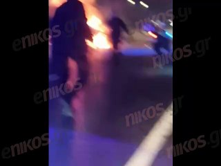 Τροχαίο στον Κηφισό- Φωτιά σε αυτοκίνητο