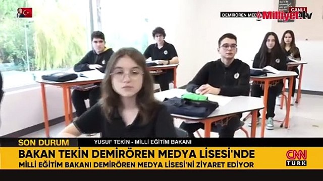 Milli Eğitim Bakanı Tekin, Demirören Medya ve Teknoloji Mesleki ve Teknik Anadolu Lisesi’nde: Mesleği bilen gençler yetiştiriyoruz